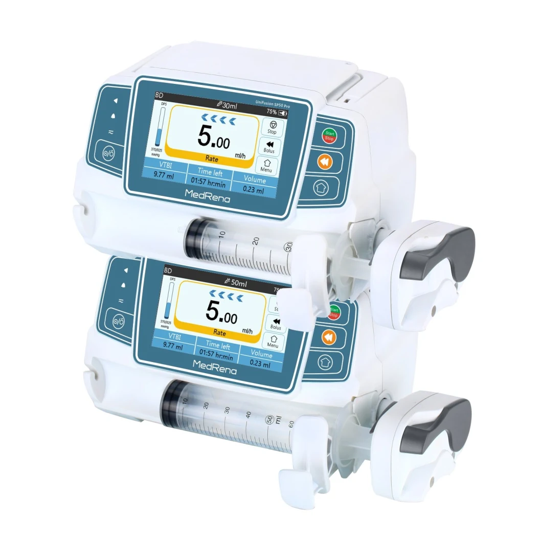 Surgical Micro Intravenous Multi-Parameter Stackable Single Channel Touch Screen Syringe Infusion Pump