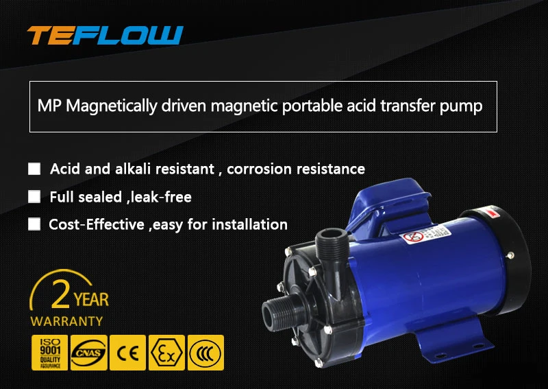 Magnetically Driven Magnetic Portable Acid Transfer Pump, Small Chemical Transfer Pump