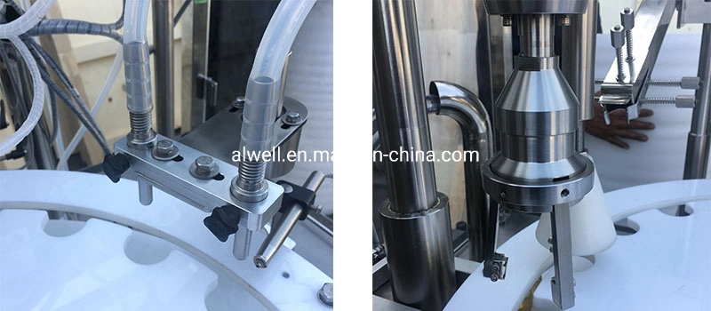 Alwell 10 Heads Perfume Vial Oral Liquid Filling Machine Peristaltic Pump Filler 50ml Small Bottle Filling Machine