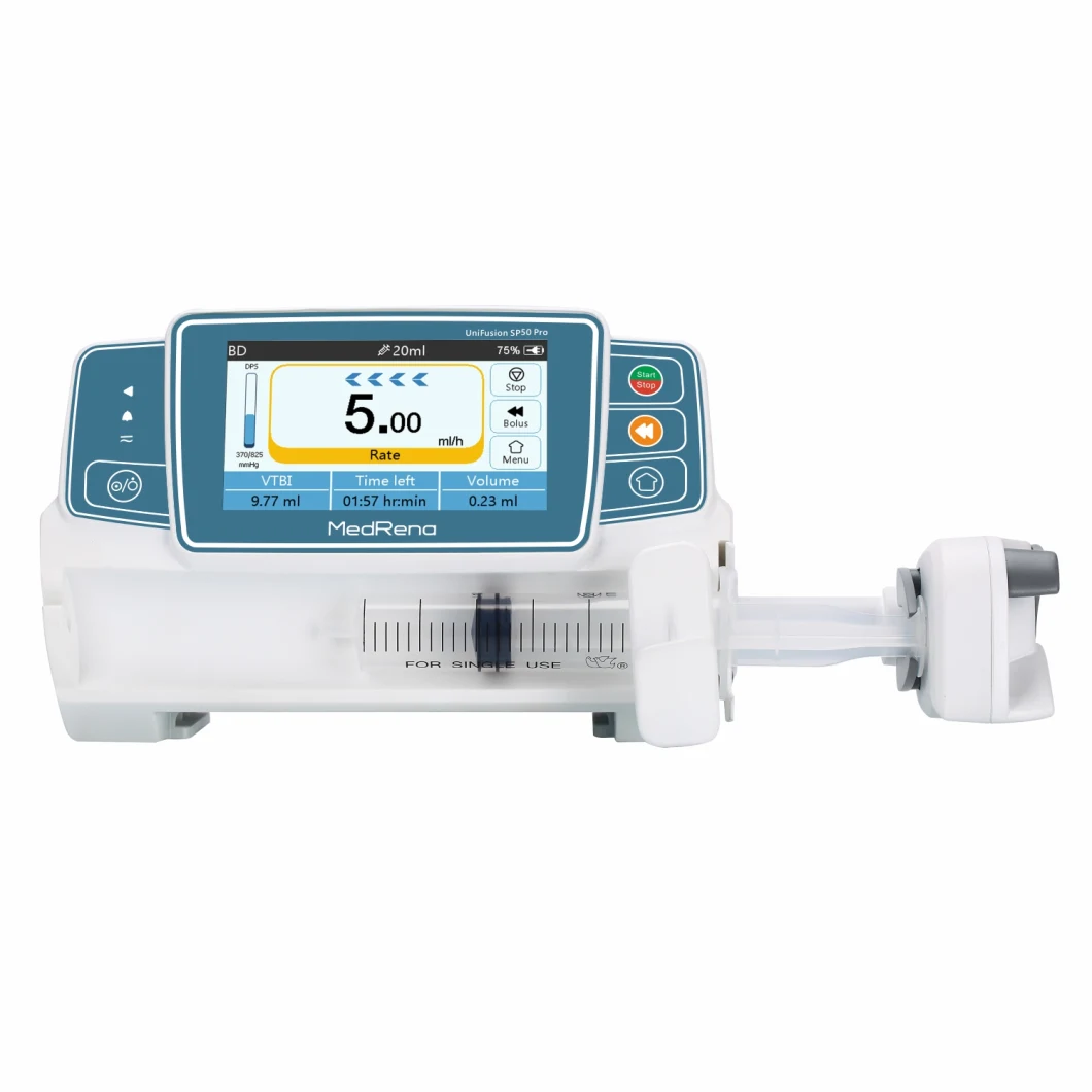 Surgical Micro Intravenous Multi-Parameter Stackable Single Channel Touch Screen Syringe Infusion Pump