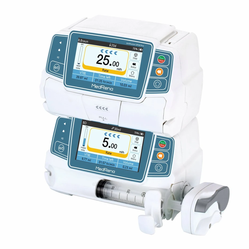 Surgical Micro Intravenous Multi-Parameter Ambulance Single Channel Touch Screen Syringe Infusion Pump