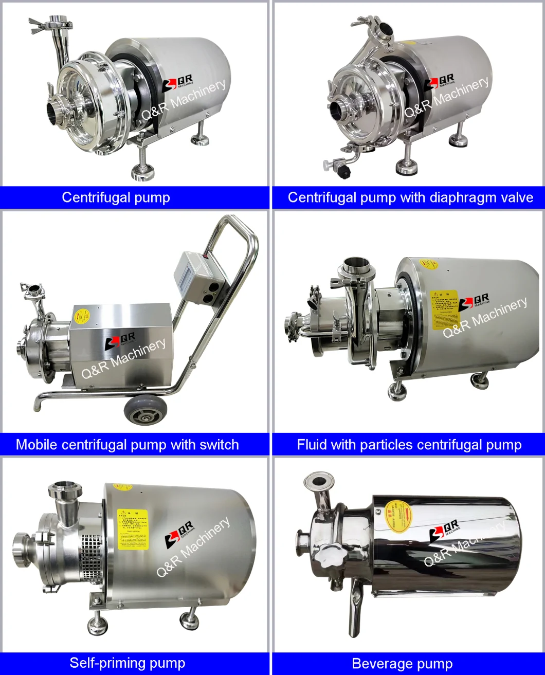 Food Grade High Pressure High Flow Rate ABB Motor Sanitary Stainless Steel Centrifugal Milk Pump