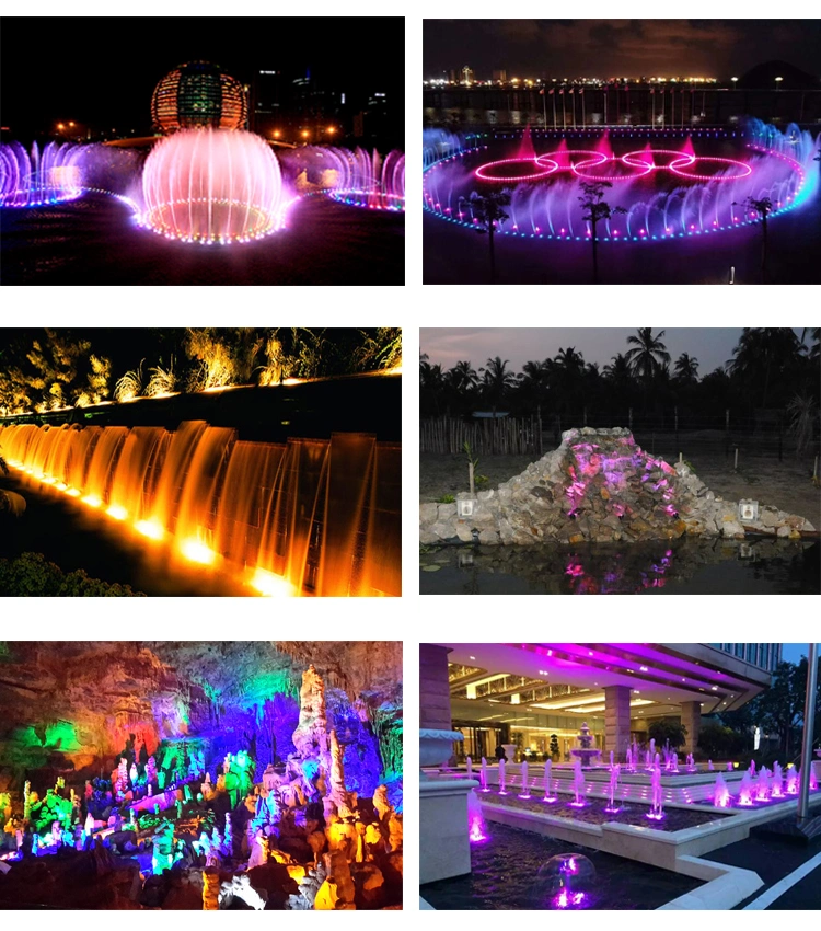 Water Garden Fountains High Power 24 Volt Multi Color LED Fountain Light