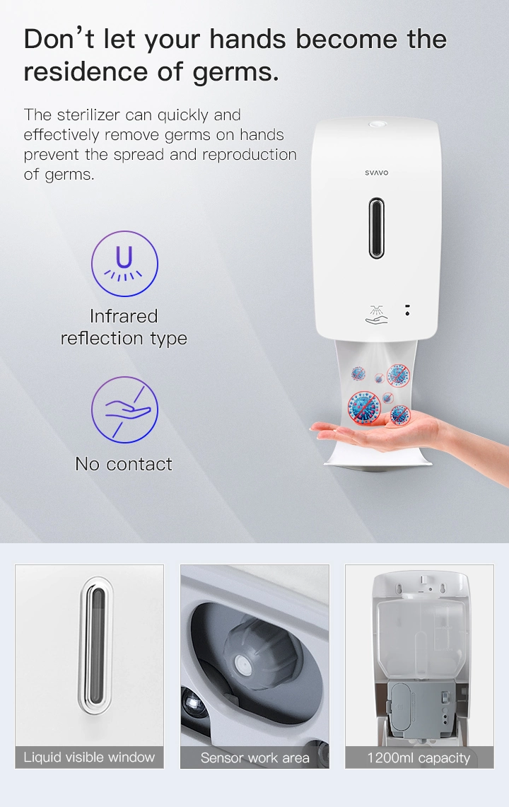 Automatic Hand Sanitizer Dispenser Spray, Hands Free Sanitizer Dispenser Automatic Stand, Wall Mounted Touchless Alcohol Dispenser