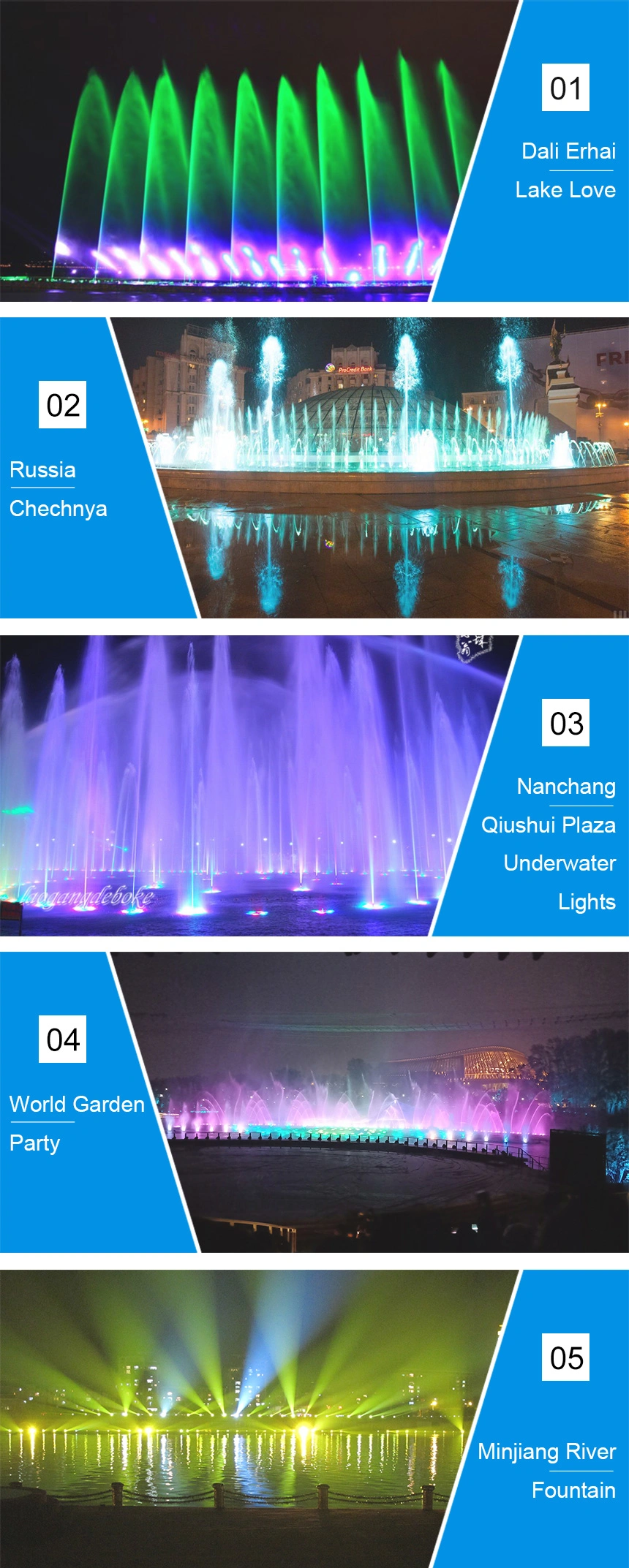 Professional Fountain Lights LED Fountain Waterproof Light Ring