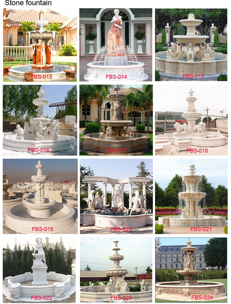 Garden Decoration Marble Water Fountain Natural Stone 3 Tier Fountain
