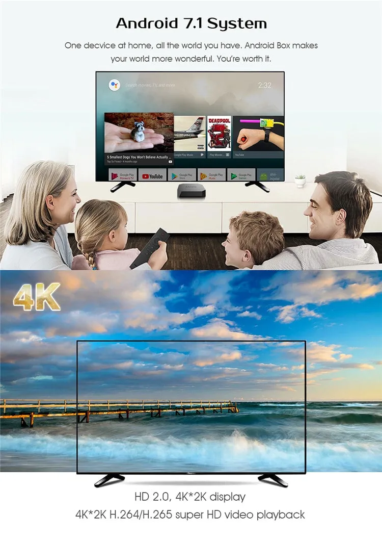 Ott TV Box Stalker TV Box U2+ Mxq S905W 2g 16g TV Box Smart TV Box