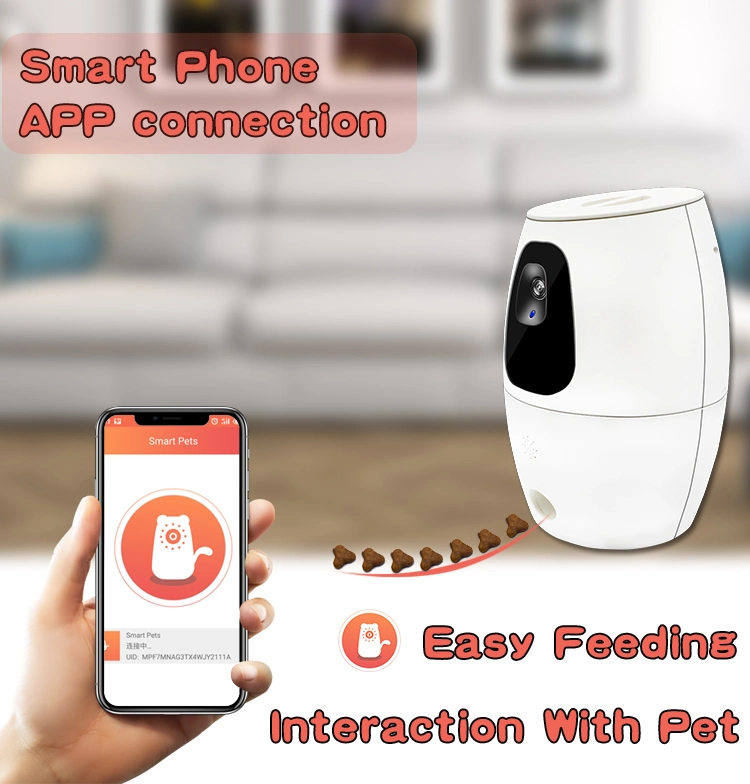 Easy Feeding Interaction with Pets Automatic Pet Feeder Outdoor with WiFi