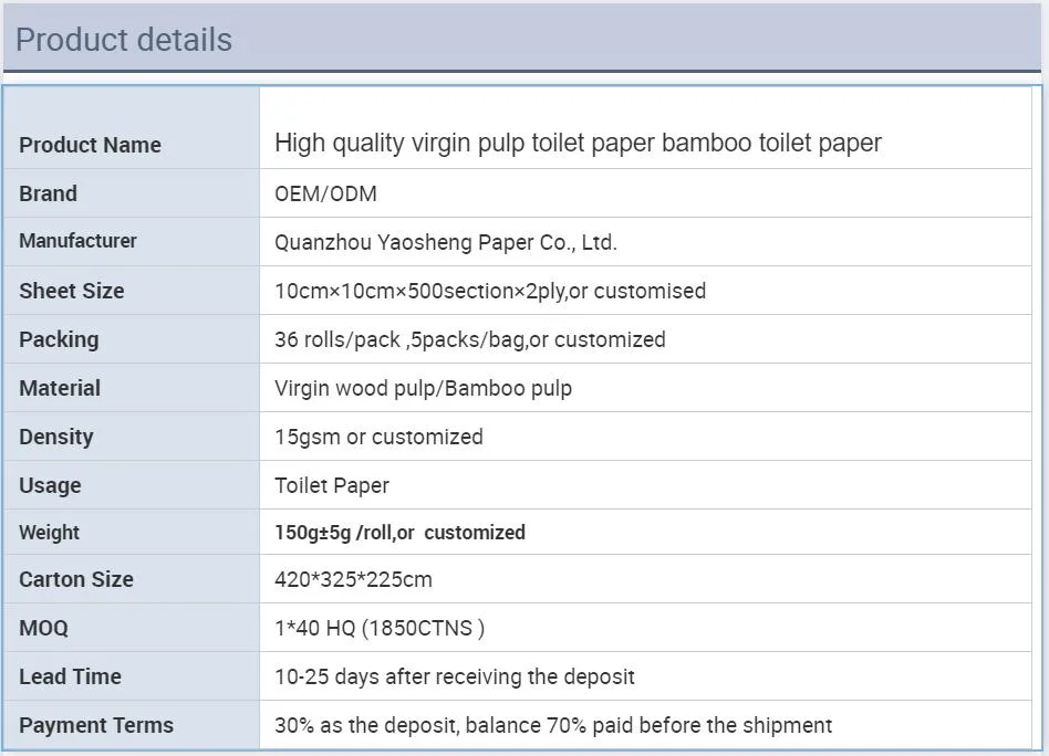 High Quality Toilet Paper Virgin Pulp Toilet Paper, Bamboo Toilet Tissue Paper Wholesale, Cheap Toilet Paper