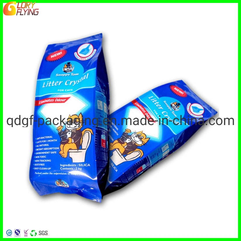 Stand up Bag Plastic Food Packaging Cat Litter Silicone Bag with Handle