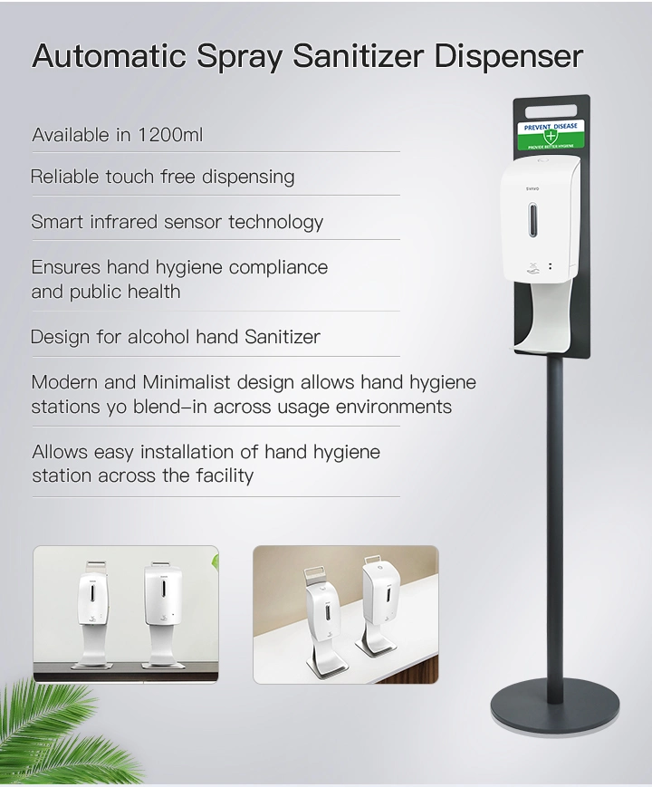 Automatic Hand Sanitizer Dispenser Spray, Hands Free Sanitizer Dispenser Automatic Stand, Wall Mounted Touchless Alcohol Dispenser