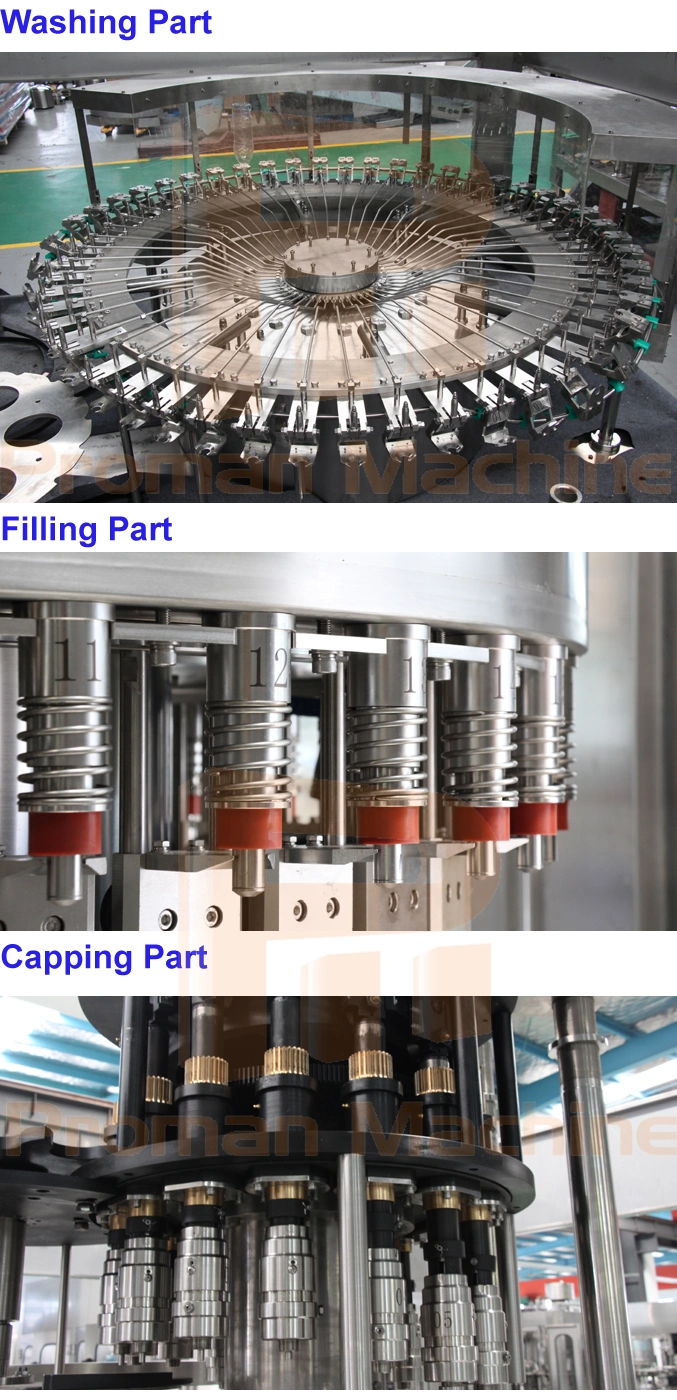 Full Automatic Pet Drinking Plastic or Glass Bottles Filling Capping and Labeling Machines for Bottles