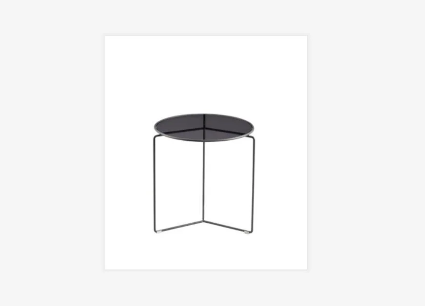 Modern Round Tempered Glass Coffee Table with Stainless Steel Base