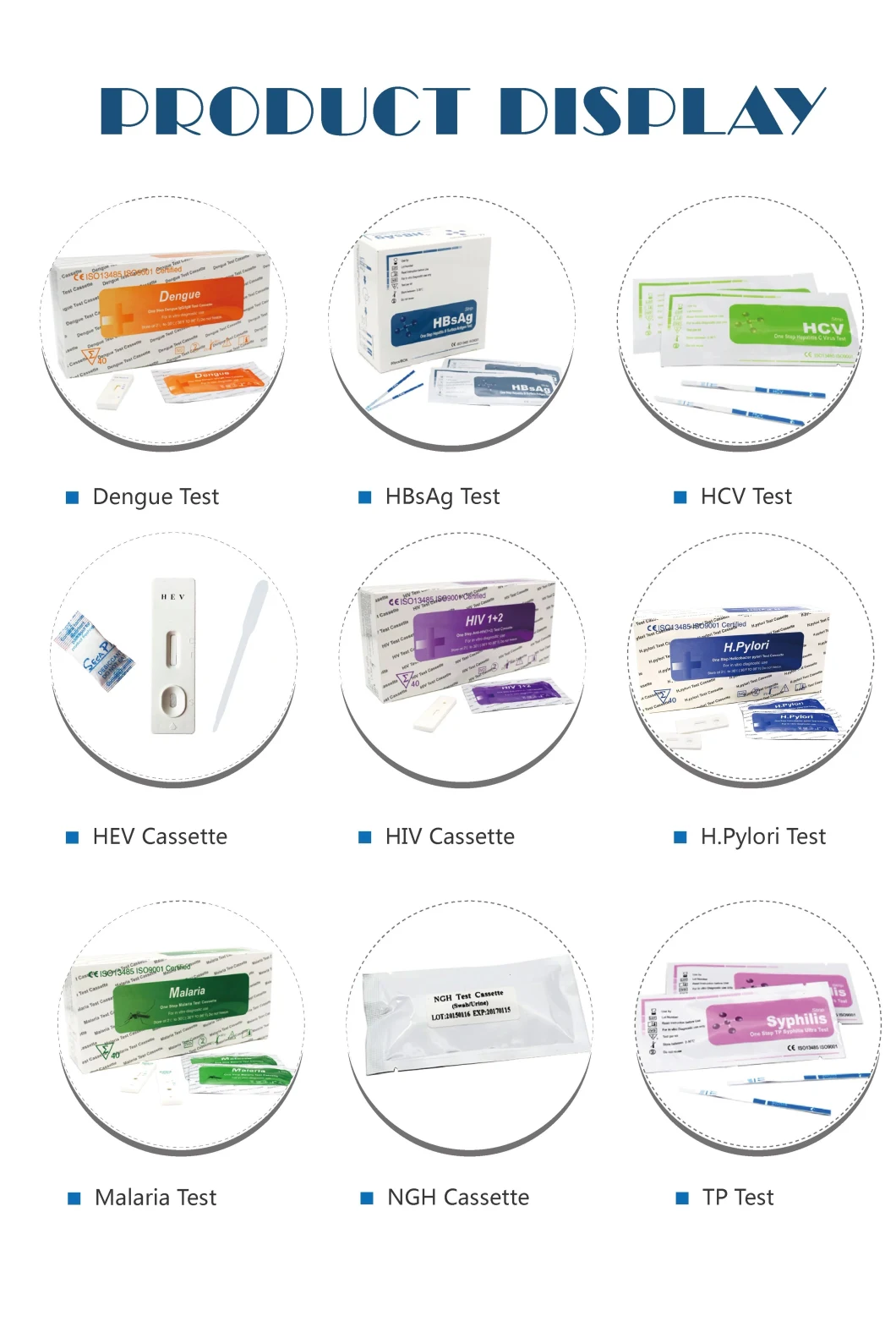 Medical One Step Dengue Igg/Igm &Ns1 Rapid Test Kit Cassette with Long Shelf Time 24 Months