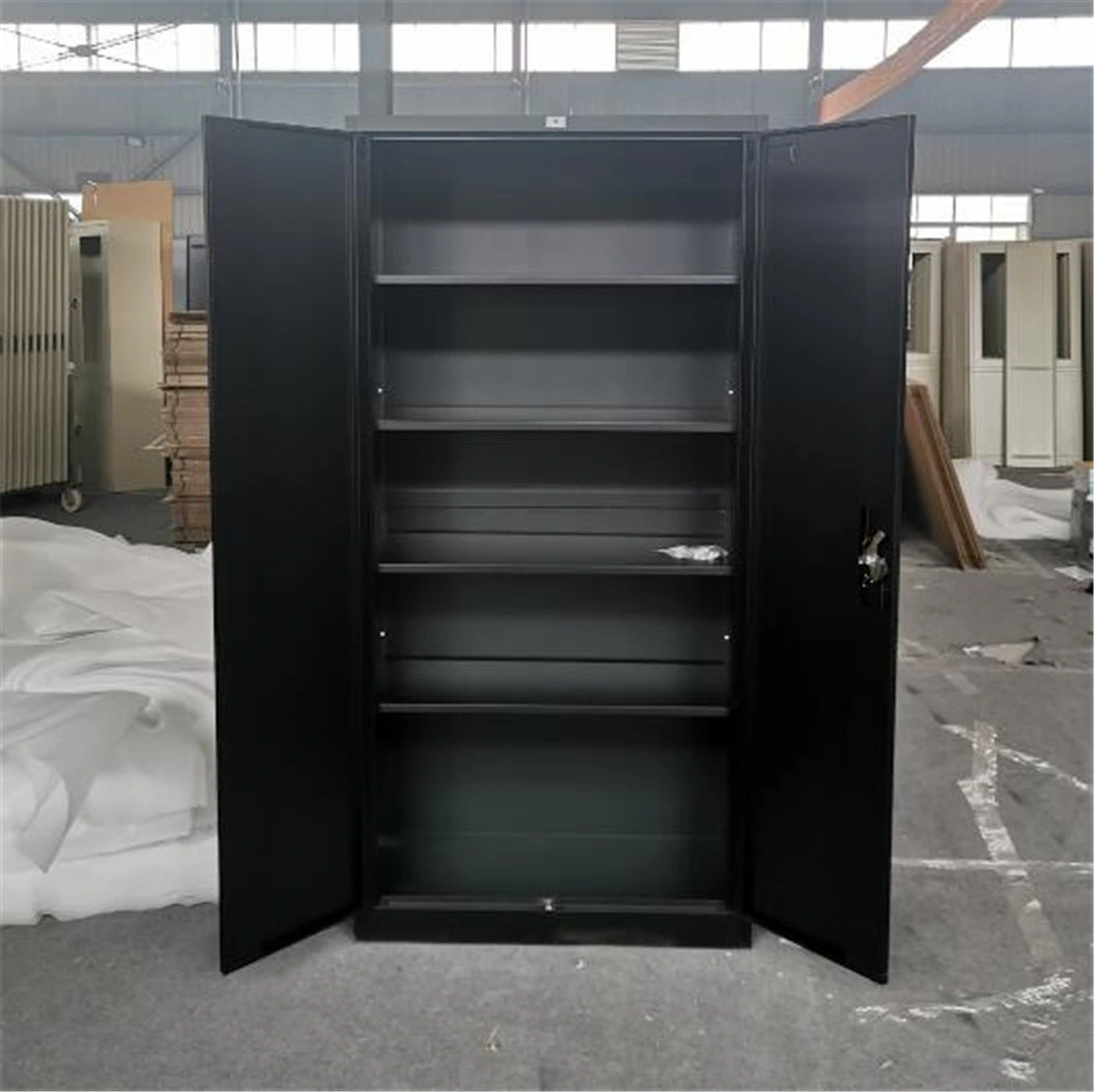 Black Modern Style Office Furniture Steel 4 Shelves Filing Cabinet