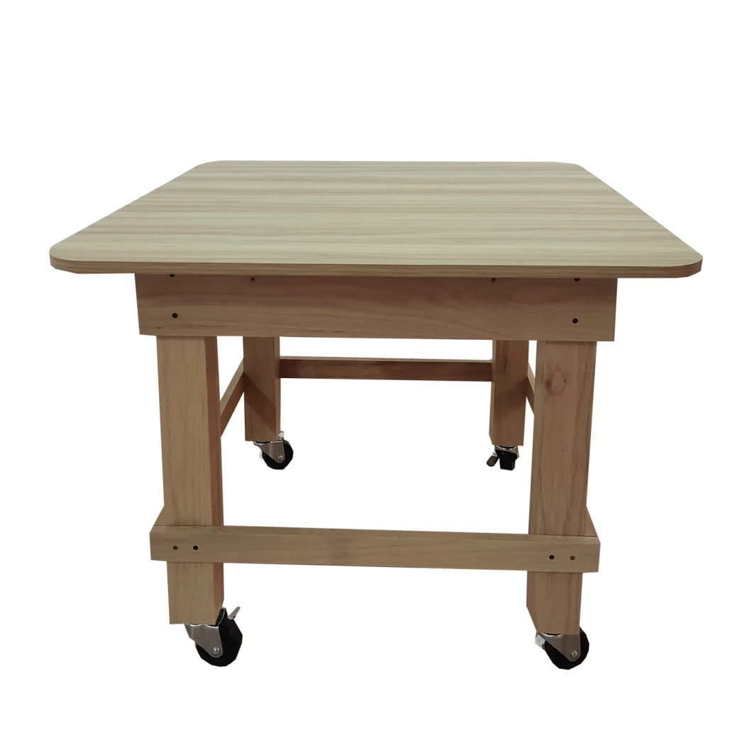 Homely Moden Movable Coffee Tea Table / Square Wooden Table
