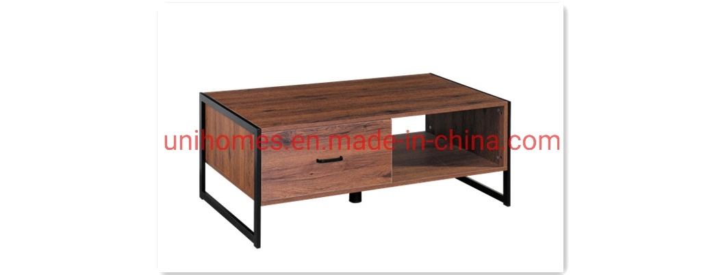 Unihomes Modern Coffee Table with 1 Drawer and Storage Shelf for Living Room