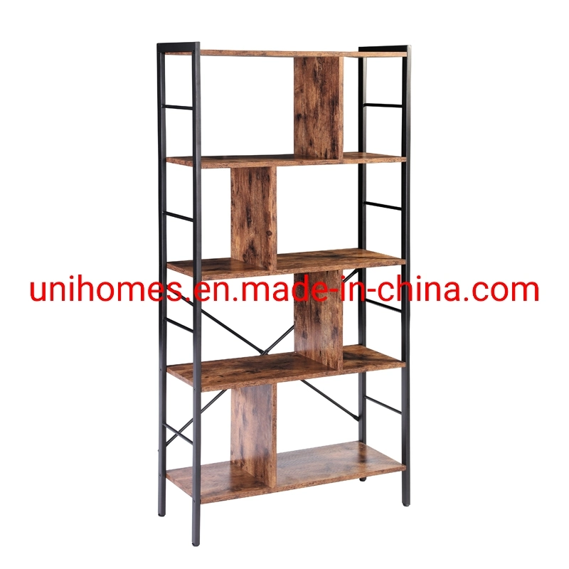 Bookshelf Storage Cabinet with Shelves Industrial Bookcase in Living Room