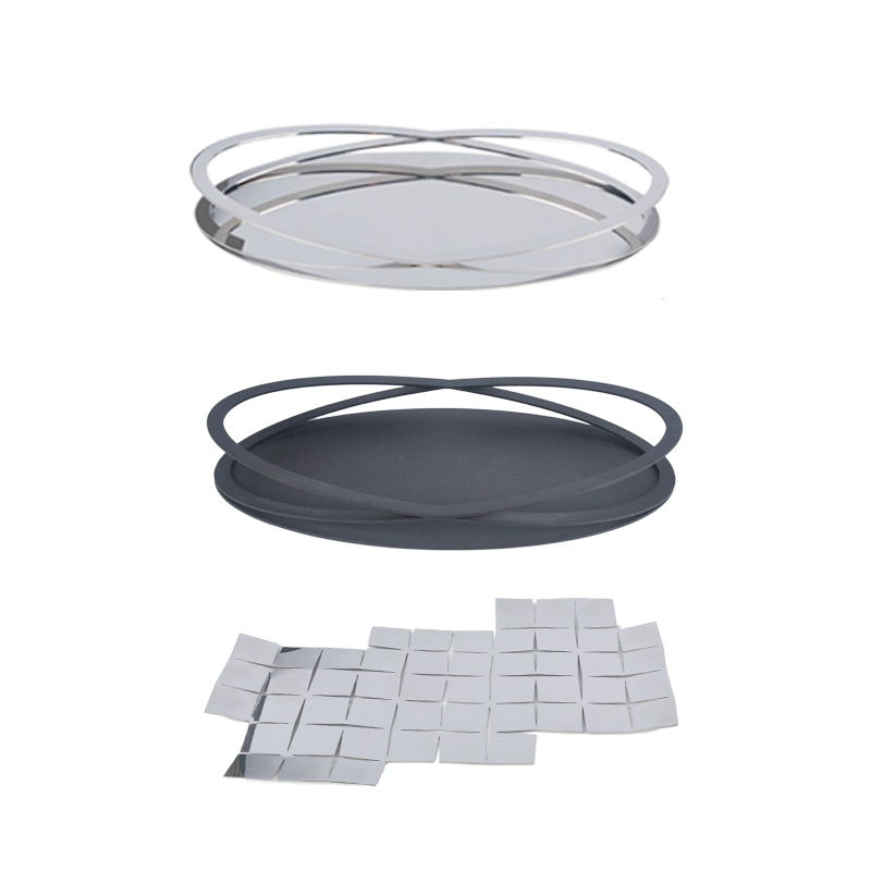 Modern Simple Home Decoration Metal Iron Trays Black for Kitchen Table and Living Room Coffee Tables