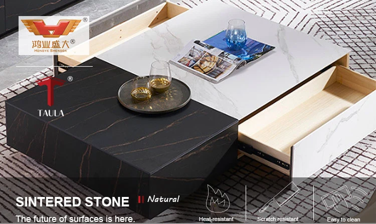 Customzed Sintered Stone Coffee Table Countertop New Design Coffee Table