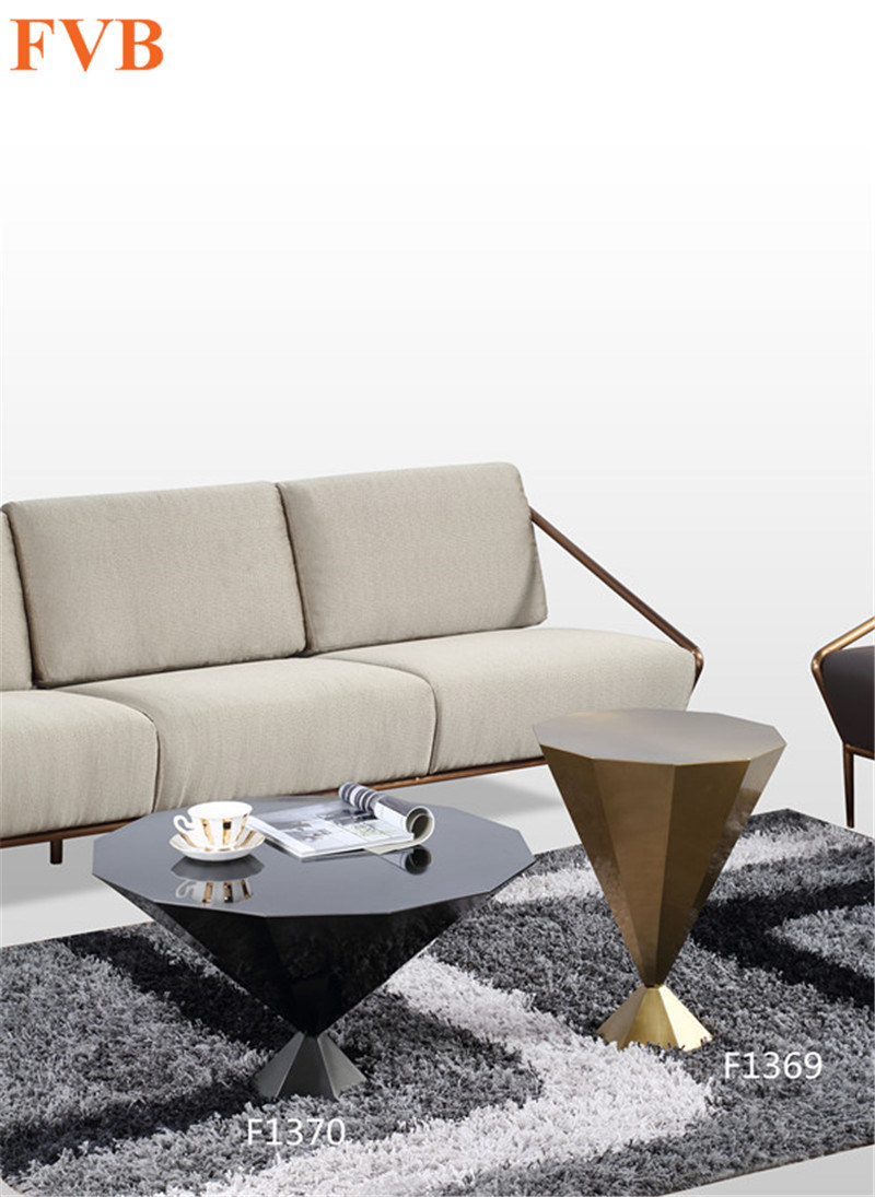 Modern Glass Coffee Table Set Stainless Steel Living Room Furniture