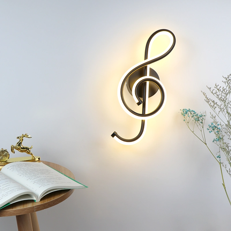 LED Wall Lamp Bedroom Beside Wall Light Music Clef Shape Home Indoor Wall Lights for Bedroom (WH-OR-172)