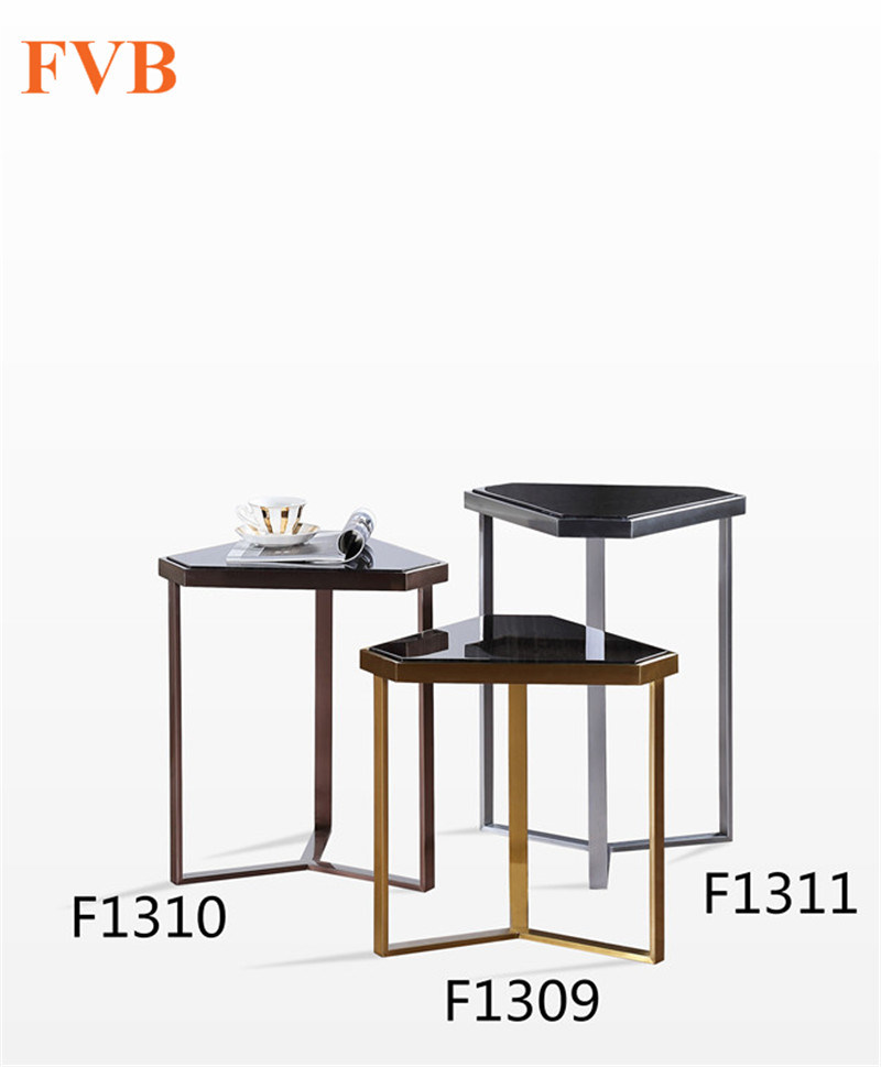 Nesting Coffee Tables Decorative Black Marble Side End Table Furniture for Bedroom, Living Room