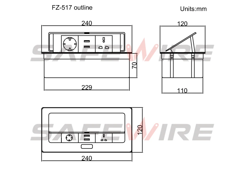 IEC60884 Standard Socket Table Socket/Table Console OEM Factory