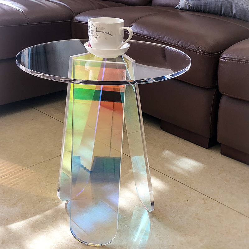 Factory Modern Clear Acrylic Coffee Table Household Iridescent Coffee Table