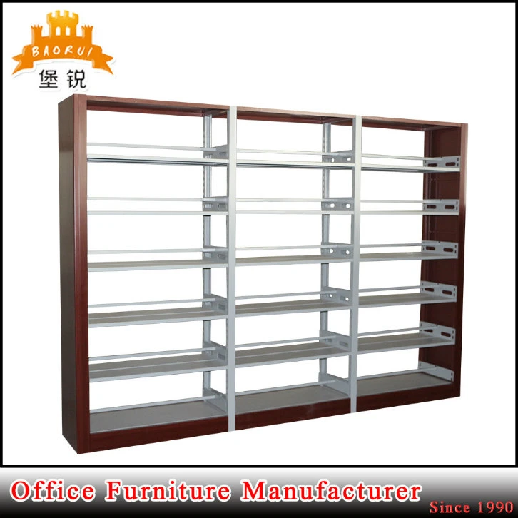 Fas-064 Two Side Cold Roll Steel Bookshelves Metal Library Book Shelf