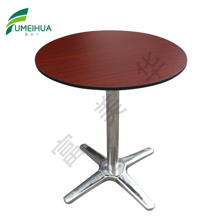 High Pressure White Fireproof HPL Round Coffee Table Top