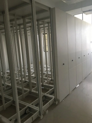 2.5 Meters High White Large-Scale Storage on High Density Mobile Shelving Units