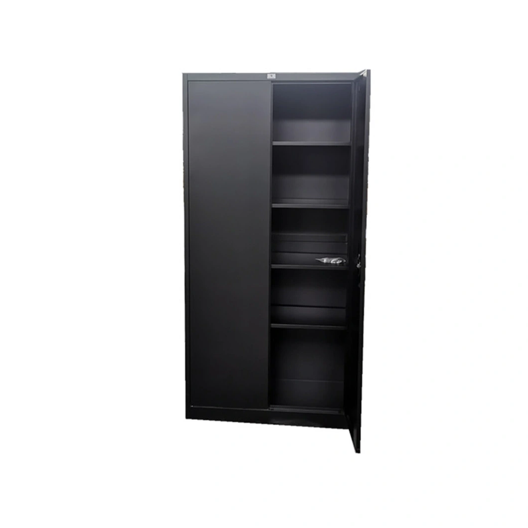 Black Modern Style Office Furniture Steel 4 Shelves Filing Cabinet