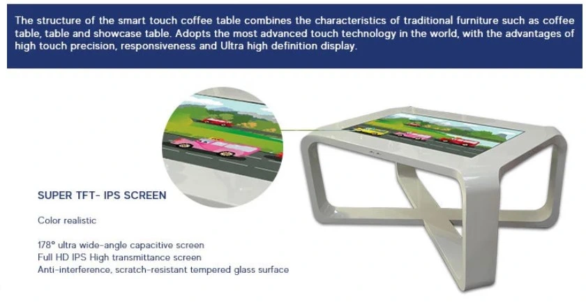 2019 Floor Standee Table for Coffee or Restaurant Customize Interactive Touch Screen Table Multitouch Table
