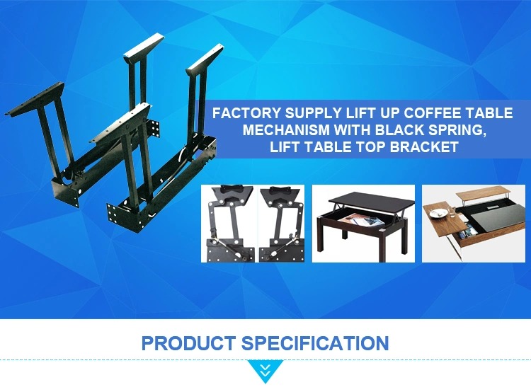 Factory Supply Lift up Coffee Table Mechanism with Black Spring, Lift Table Top Bracket