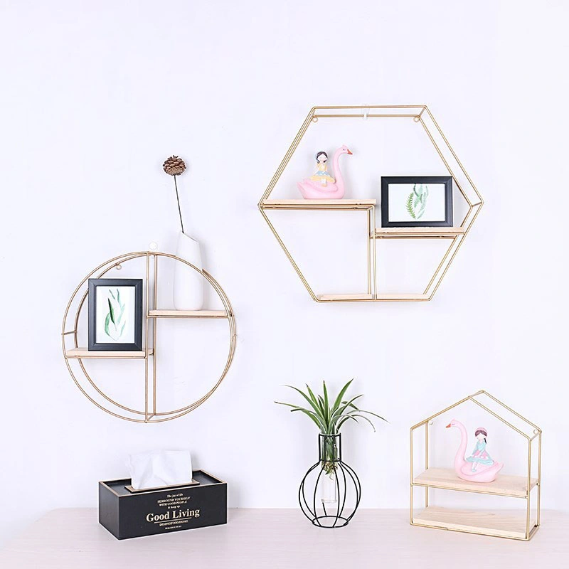 Nordic Style Room Decoration Creative Living Room Shelf Wall Display Stand Wall Hanging