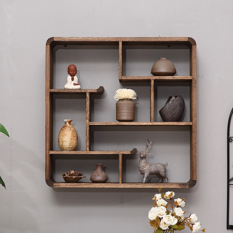 Wall Shelf Wall Decoration Solid Wood Wall Hanging Wall Rack Bedroom Living Room Simple and Creative