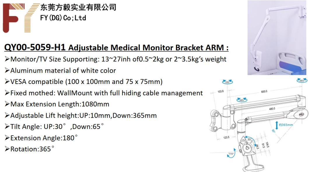 LCD Bracket LCD Wall Mount Wall Bracket Tilt Swivel LCD Stand Plasma Bracket Vesa Rack Shelf LCD Mount Hospital Equipment