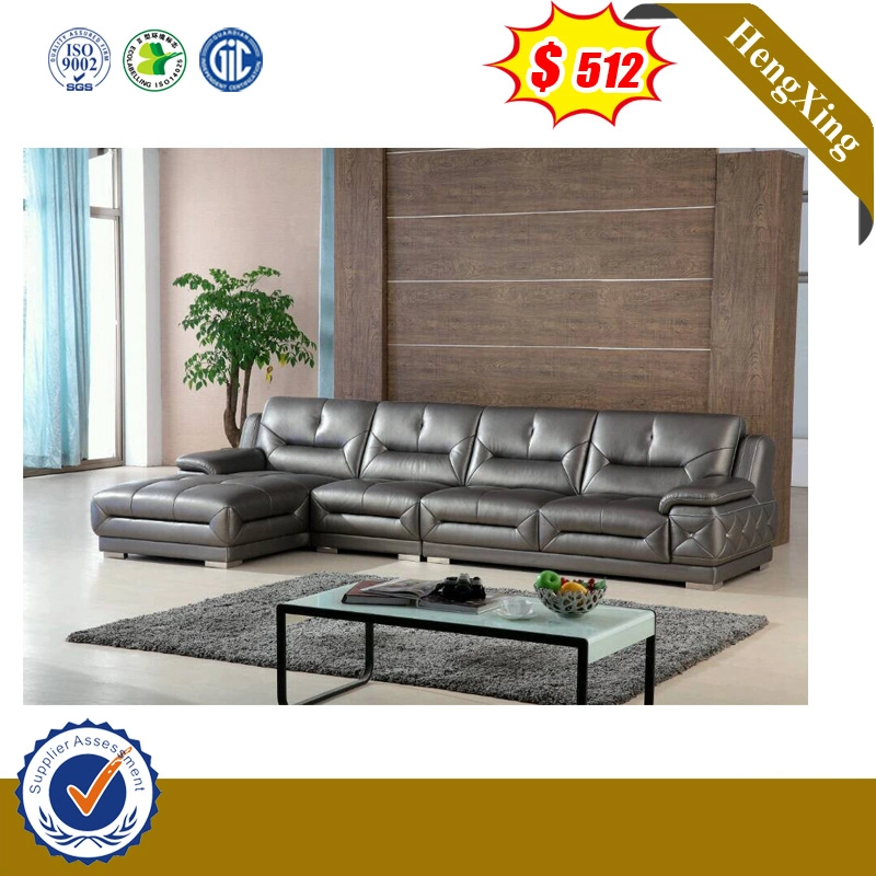 Chinese European Style Classic Chesterfield Living Room Furniture Sofa Leather Sofa with End Table