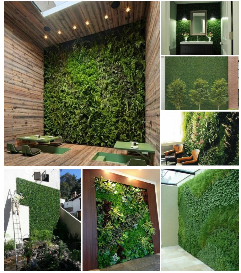 Wall-Mounted Artificial Plants Wall Simulation Boxwood Panel Topiary Hedge Plant Plastic Plant Wall