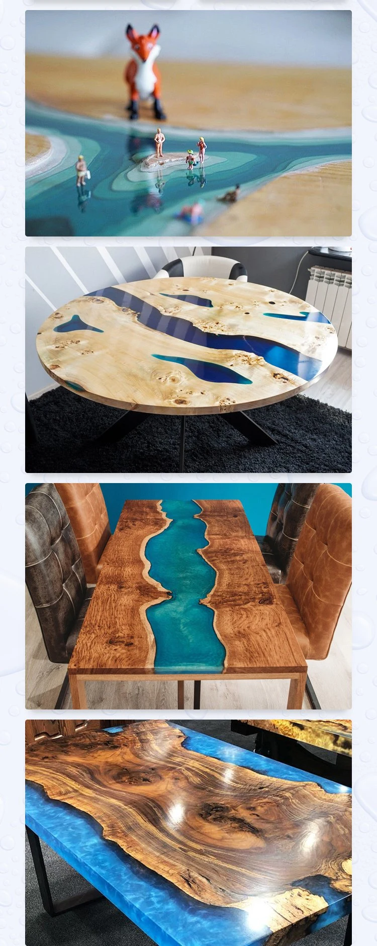 Epoxy Resin Table Resin Wood Epoxy Table Coffee Table Wood Filled with Epoxy Resin
