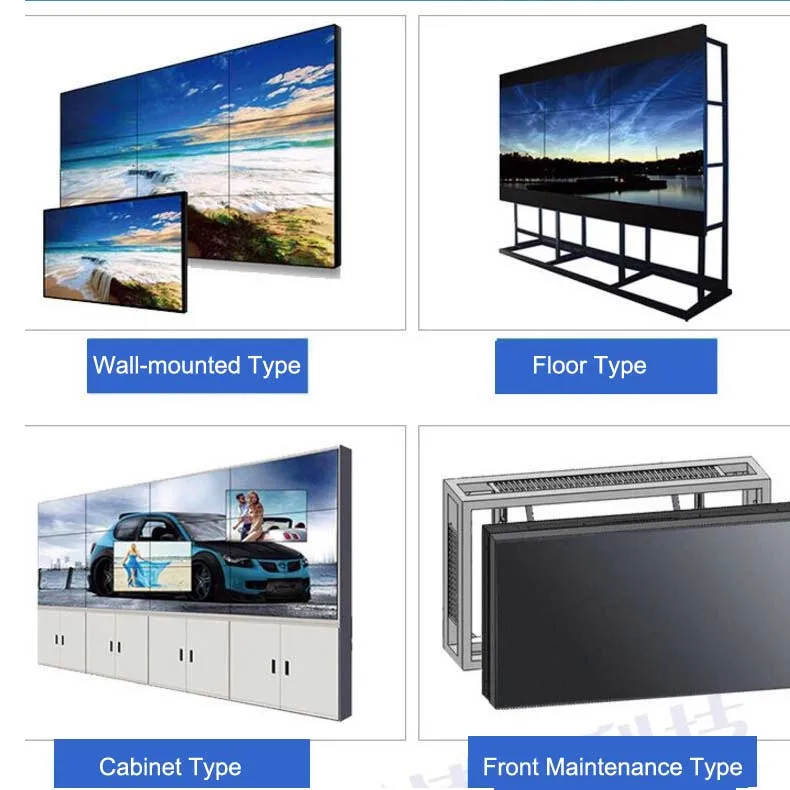 Cabinet Wall-Mounted Built-in Video Wall Controller 55inch 1080P Seamless LCD Video Wall