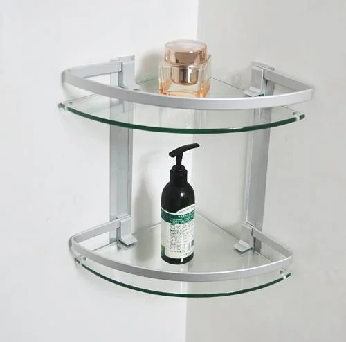 4mm 5mm 6mm 8mm 10mmtempered Glass Corner Shelves with Flat Polished Edge