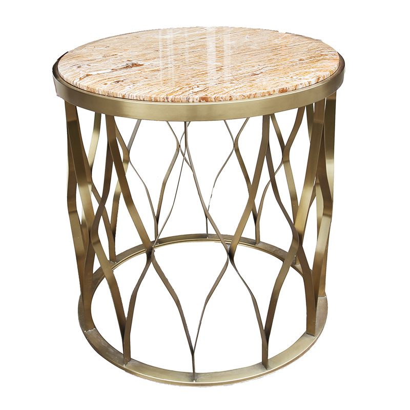 Studio Designs Home Camber Nesting Table Metal and Marble Side Tables