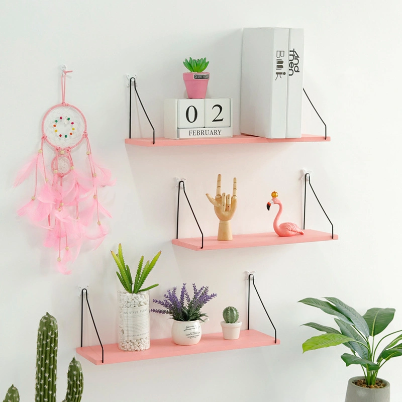 Pink Minimalist Living Room Room Wall Wall Decoration Bedroom Wall Pendant Creative Shelf