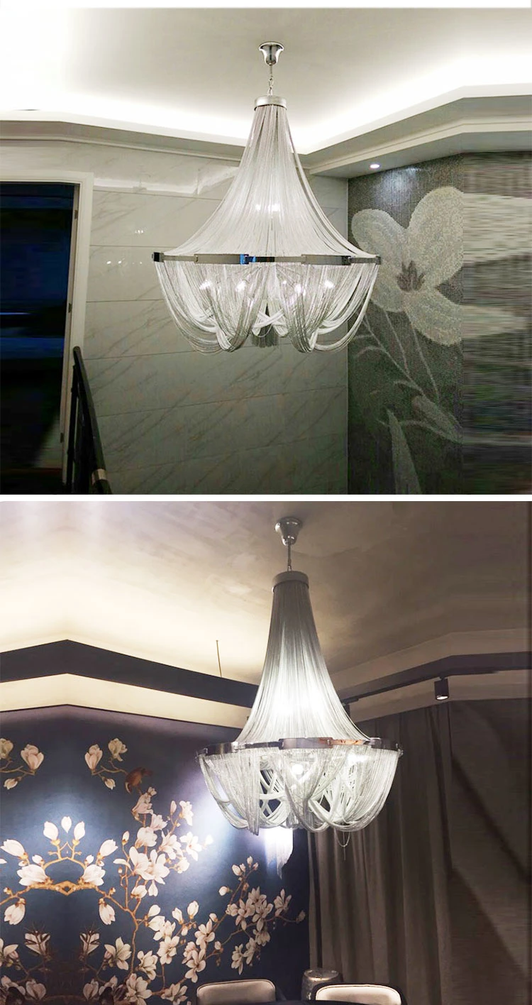 MID Century Decor Fringe Chandelier for Indoor Home Lighting (WH-CC-07)