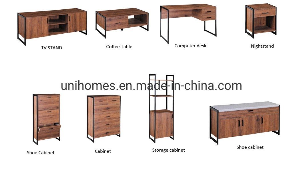 Unihomes Modern Coffee Table with 1 Drawer and Storage Shelf for Living Room