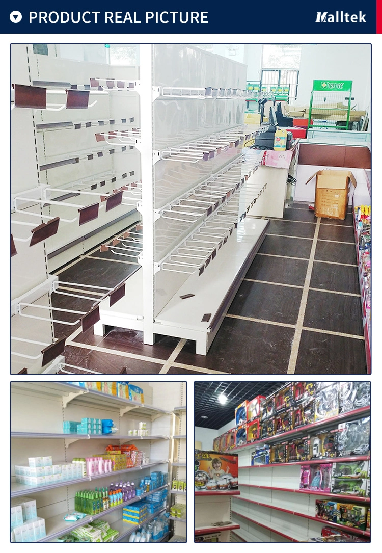 Retail Store Center Gondola India Market Plain Display Wall Shelves
