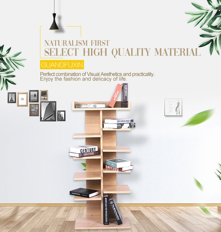 High Quality Design Modern Cheap Wood Bookcases Cabinets Shelves Bookshelf