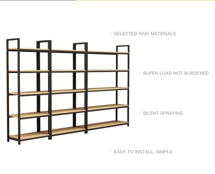 Wooden Display Gondola Wall Shelves